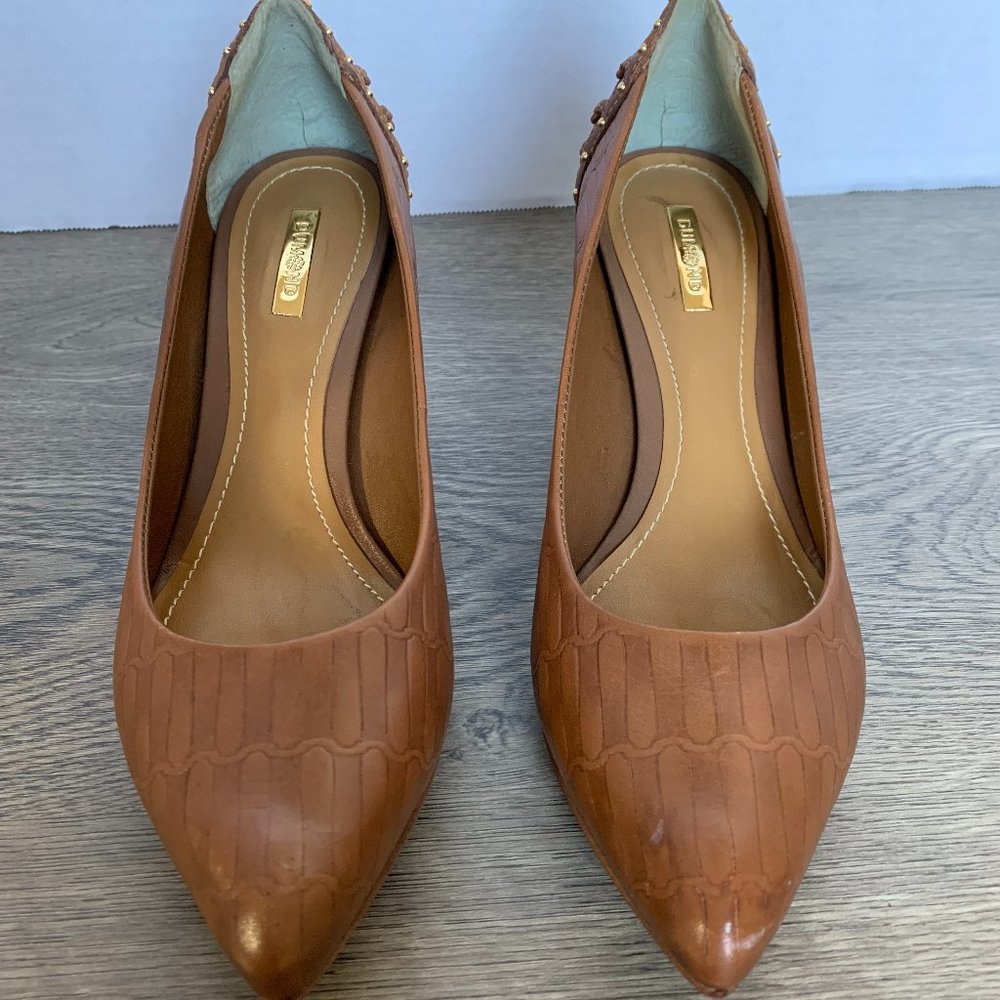 Dumond Heels Tan Leather Women's 38